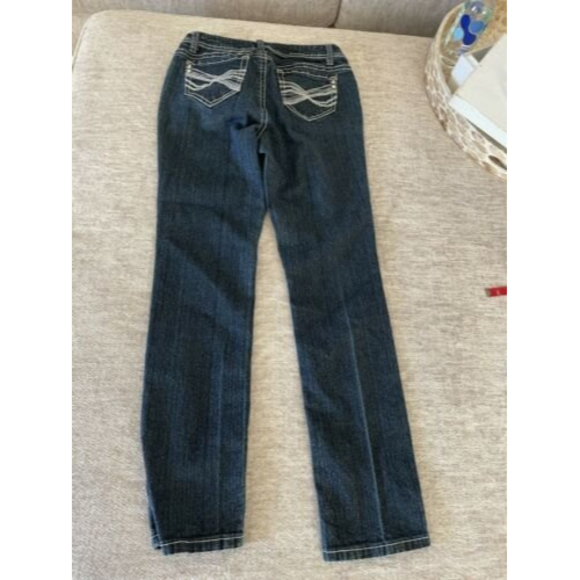 Roz & Ali Stretchy, Straight Legs, navy, dark blue, Jeans, size 8 - Picture 5 of 8